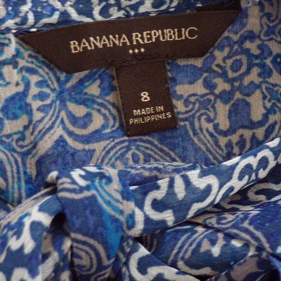 Banana Republic blue boho print dress 8 - Picture 5 of 9